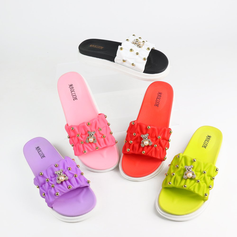 New Design Factory Price pvc eva Sandals Sexy Slide Slippers For Ladies