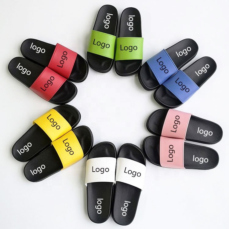 High Quality Big Size men Slide Ladies Sandals black green House PVC Shoes Women Men Logo Custom Slippers