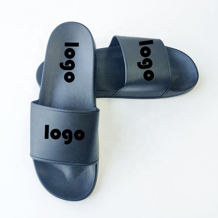 High Quality Hotel Custom Unisex Non-slip Pvc Soccer Athletic Flat Slip On outdoor Slide Sandals For Women big size Flat sandals