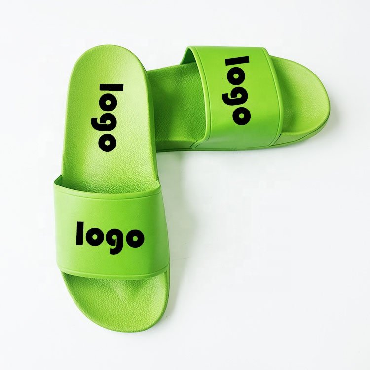 High Quality Hotel Custom Unisex Non-slip Pvc Soccer Athletic Flat Slip On outdoor Slide Sandals For Women big size Flat sandals