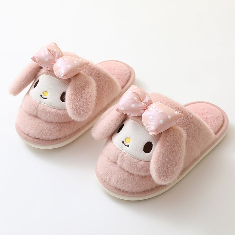 Wholesale custom Girl Indoor Slippers Cute Japanese Style Kawaii Home Shoes Indoor Non-slip Floor Cotton Warm Slippers