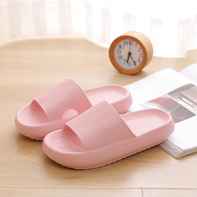 Bathroom anti slip shoes women's thick soled slippers summer beach soft soled sandals men's sliding slippers indoor shoes