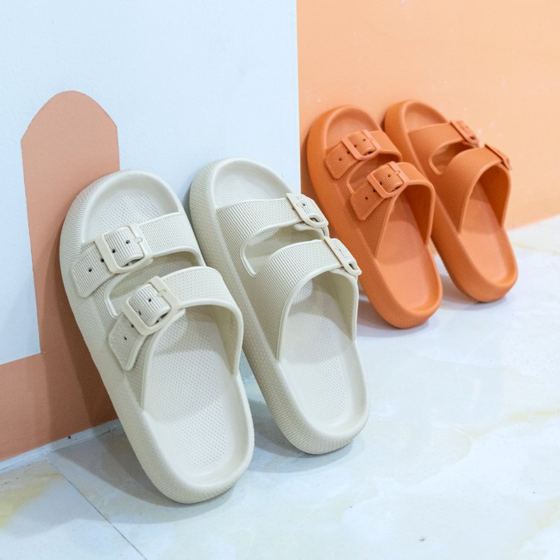 ycfootwear home slippers casual platform custom soft slippers pillow slides cloud slippers for women