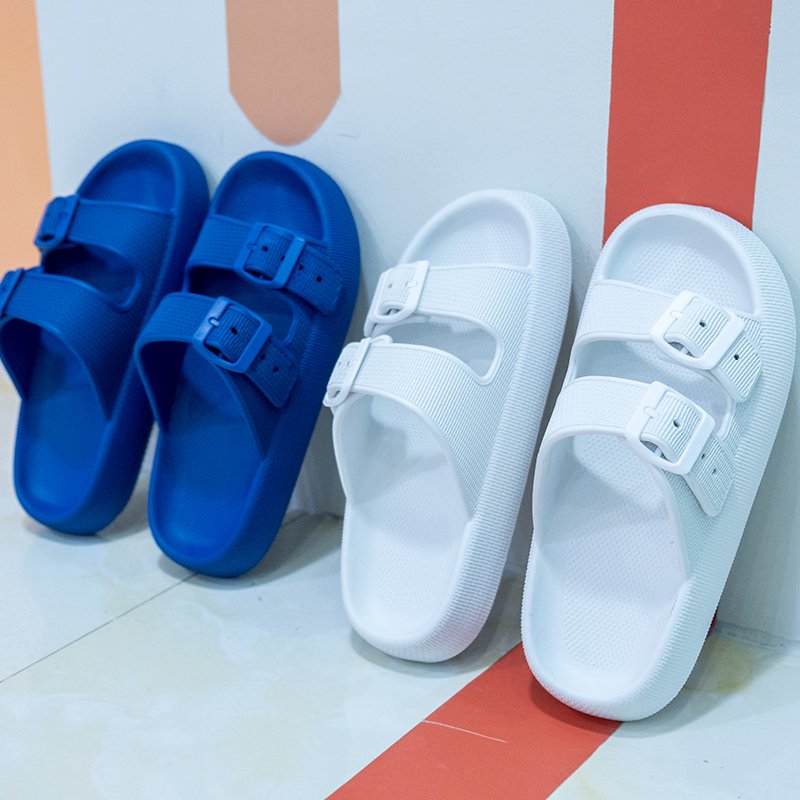 ycfootwear home slippers casual platform custom soft slippers pillow slides cloud slippers for women