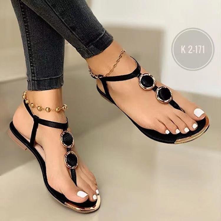 Wholesale Price Women Flat Sandals Open Toe Casual Flip-flops Slippers Beach Outdoor Slide Slippers