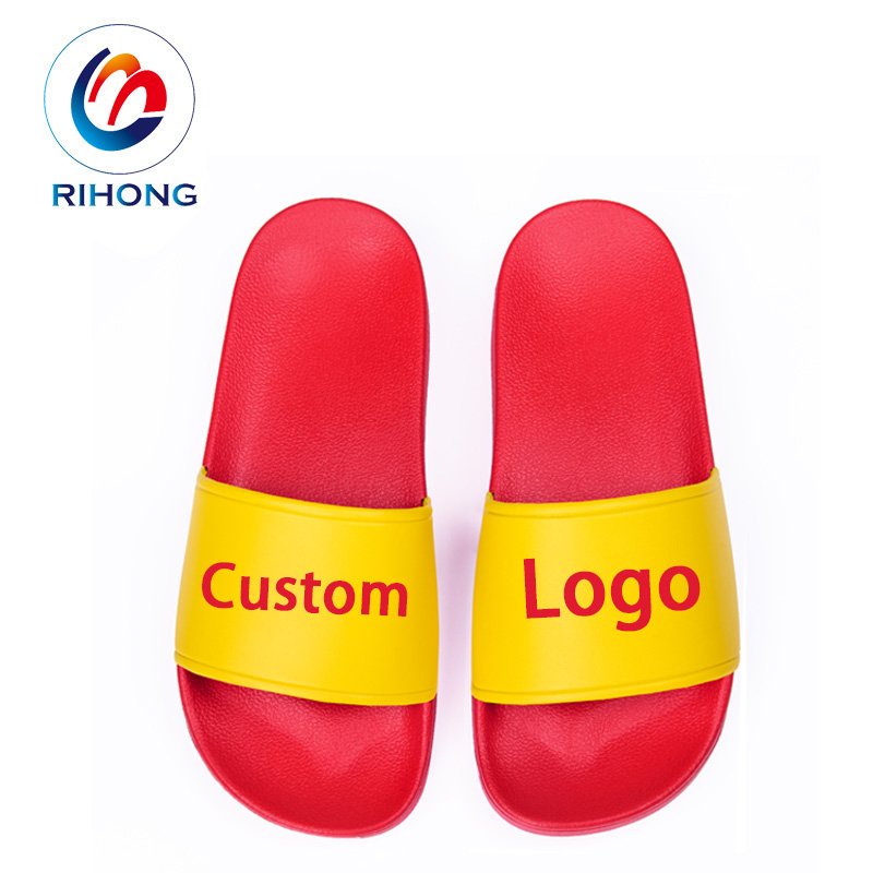 Guangzhou factory custom outdoor embossed logo designer sandals beach women eva slides slippers for men