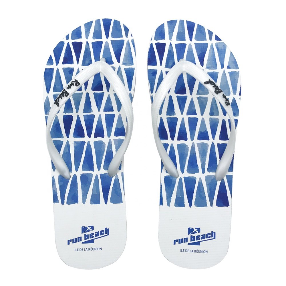 Thong Slippers Summer Beach Custom LOGO Women PVC Flip Flops High Quality Cheap Customized Flip flop for Women Floral Printing