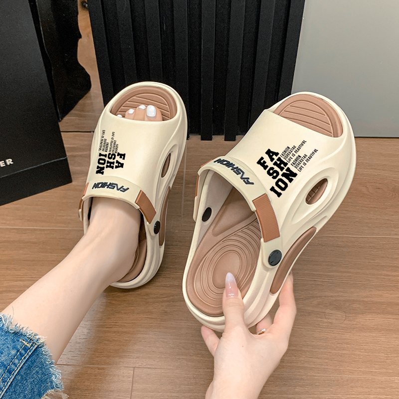 Casual EVA Slippers Outdoor Sandals Mens Flipflop Girls Beach Sole Shoes with Chain Slip Babouche Bathroom Flat Slides Slippers