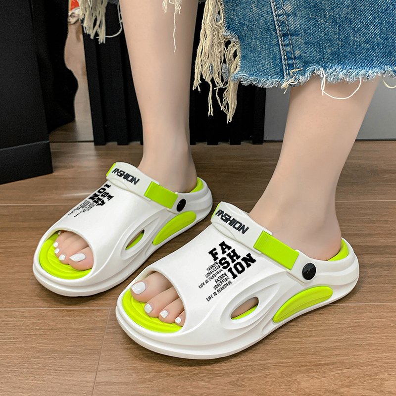 Casual EVA Slippers Outdoor Sandals Mens Flipflop Girls Beach Sole Shoes with Chain Slip Babouche Bathroom Flat Slides Slippers