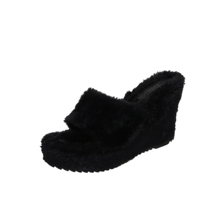 2025 Trendy Wholesale Fluffy Women Fur Slippers Flat Sexy House Slides Slippers For Women