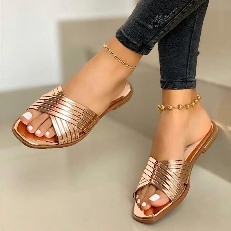 Leisure Outdoor Luxury Slides Slippers For Women Black Slide Slippers For Women Summer Women Shoe WF221028