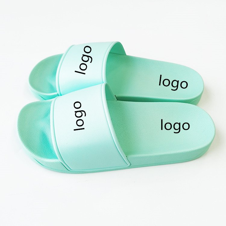 Free Sample PVC Material Slides Slippers Custom Logo and Colour Slides Slippers Anti-slip Bath Slippers