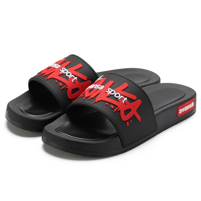 Henghao Factory Wholesale New Style Sandal Custom Oem Pu Sole 3d Rubber Logo Comfy Design Your Logo Custom Slides With Padding