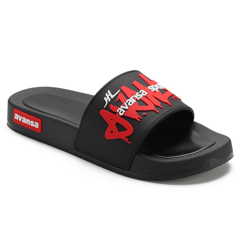Henghao Factory Wholesale New Style Sandal Custom Oem Pu Sole 3d Rubber Logo Comfy Design Your Logo Custom Slides With Padding