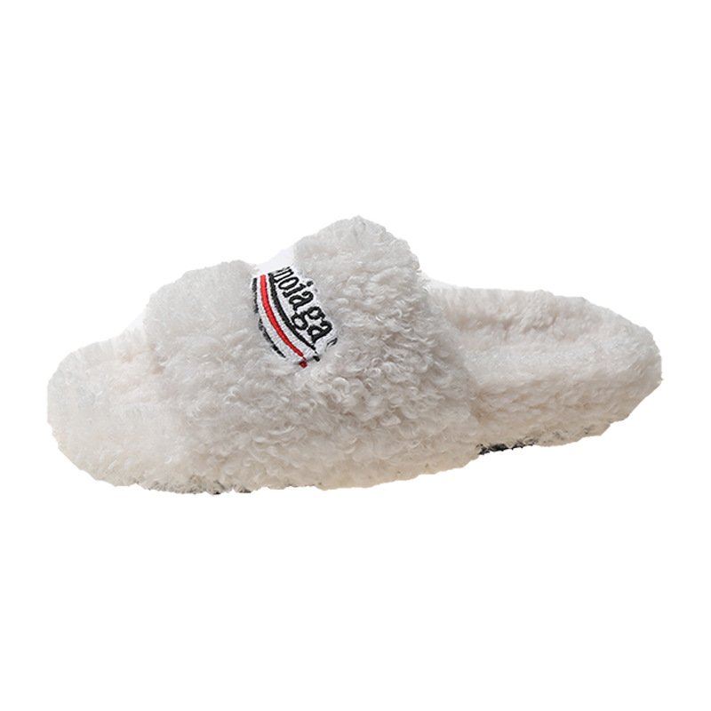 2024 fashion luxury fur wool sliders women fashion shoes slippers open toe plush slipper