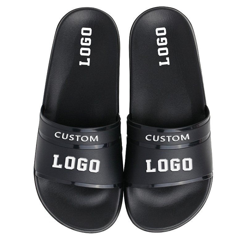 Factory Do Your Print Logo Mens Womens Slipper Hotel Shower Pvc Home Slides Custom Shoes Logo Sandals Slippers