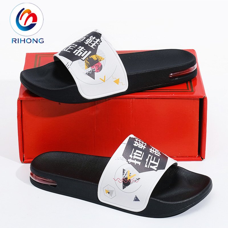 Guangzhou manufacture 3d raiser logo comfortable slip on eva women's custom slides slippers
