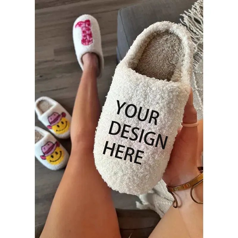 Premium Custom Fur Slippers Fashionable Wedding Season Custom Fashion Design Fluffy Home Slippers For Women