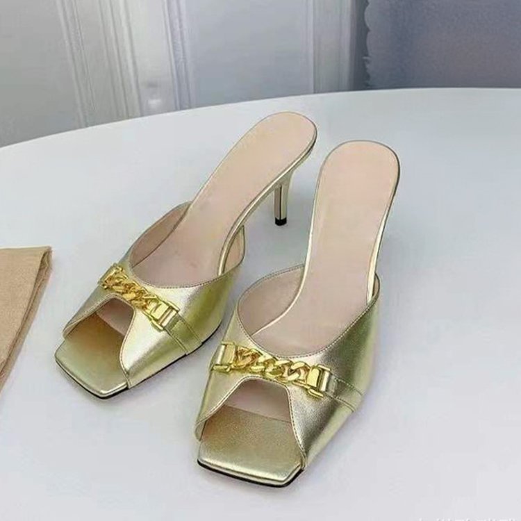 Good quality branded sandal high heel sandals for women trendy designer woman slippers