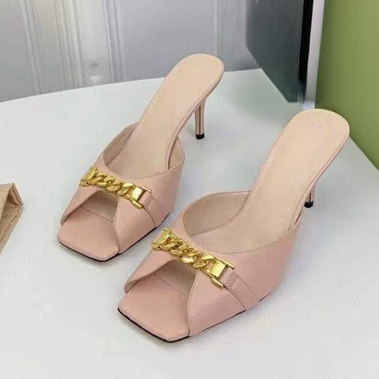 Good quality branded sandal high heel sandals for women trendy designer woman slippers