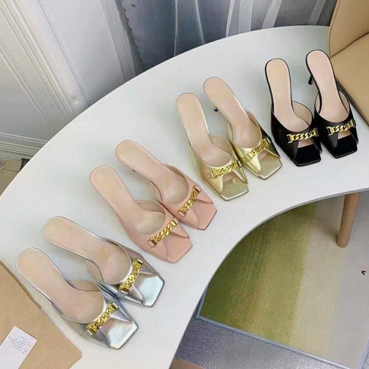 Good quality branded sandal high heel sandals for women trendy designer woman slippers