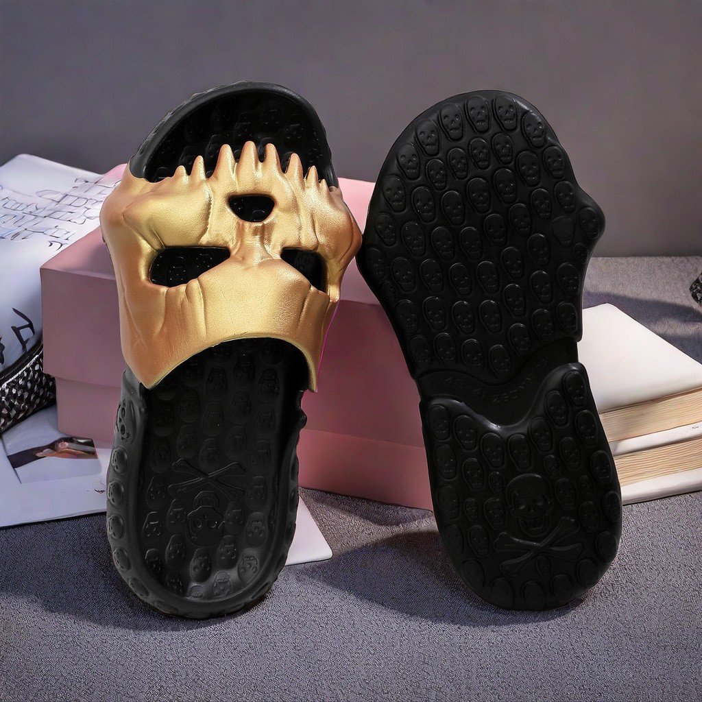 EVA Printing Funny Face slides slippers custom slide sandals for men