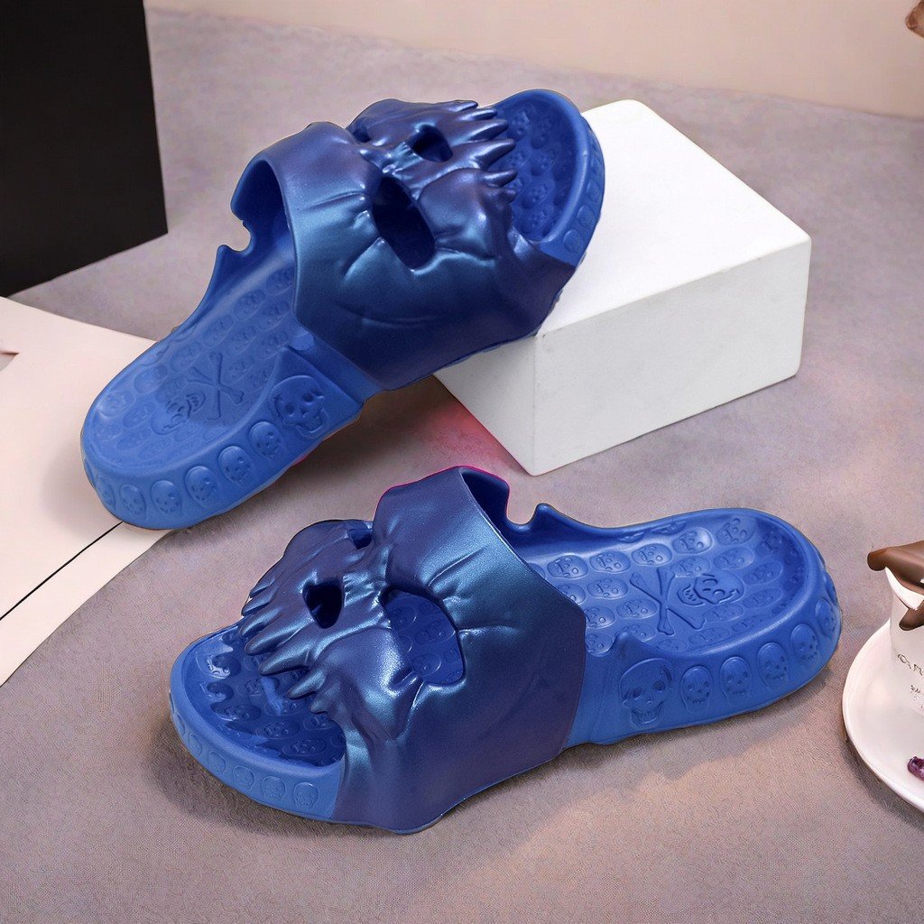 EVA Printing Funny Face slides slippers custom slide sandals for men