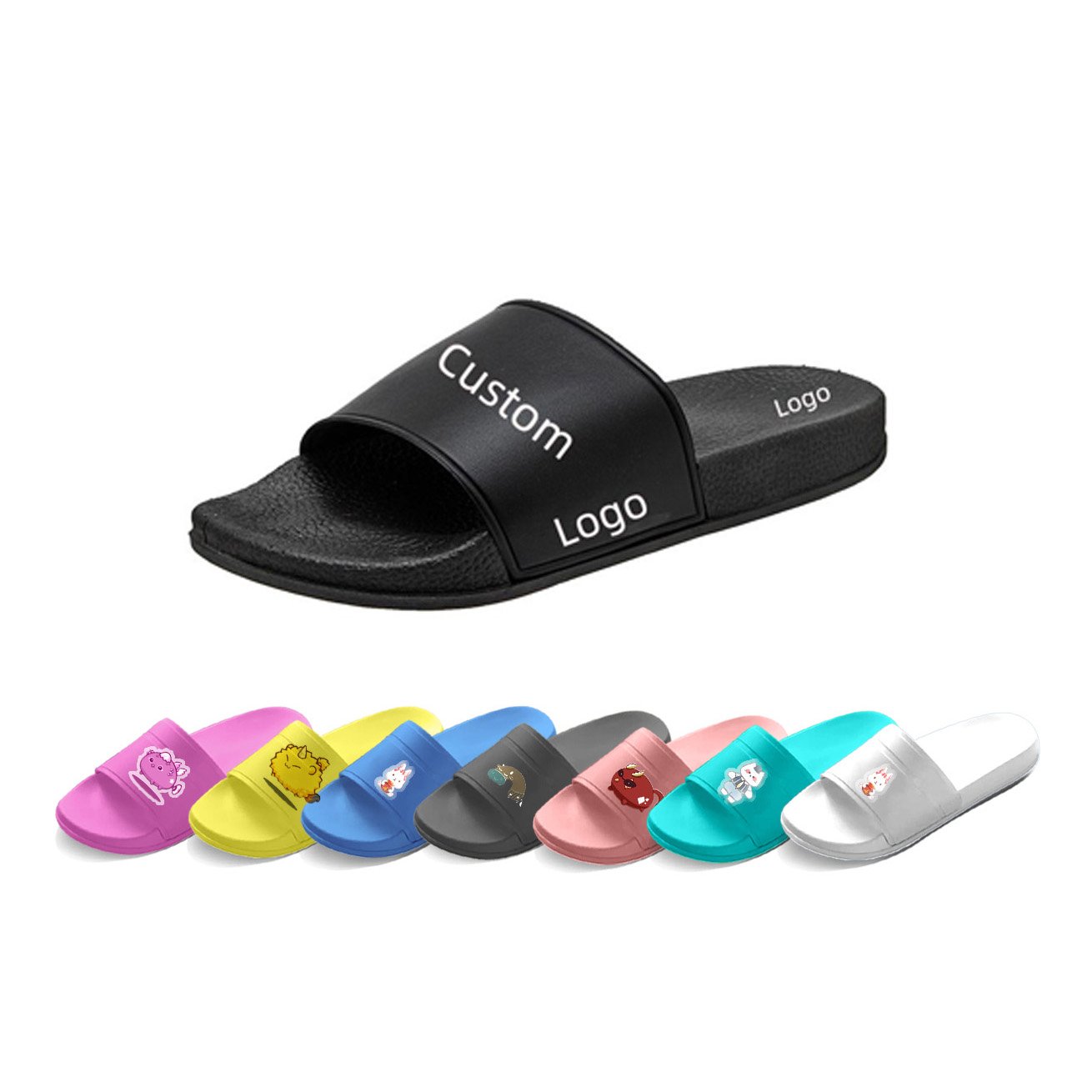 New Custom Slide Sandal PVC Soft Slippers High Quality Custom Rubber Beach Slipper Low Price Non Slip Home Slipper