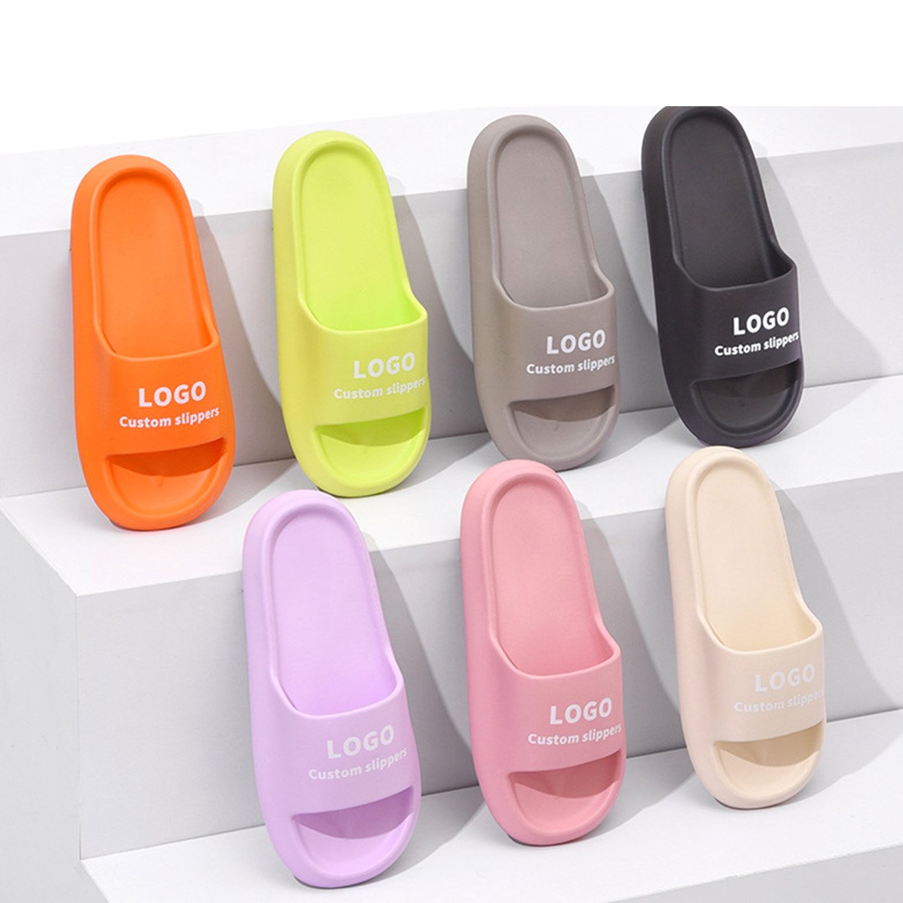 New Custom Slide Sandal PVC Soft Slippers High Quality Custom Rubber Beach Slipper Low Price Non Slip Home Slipper