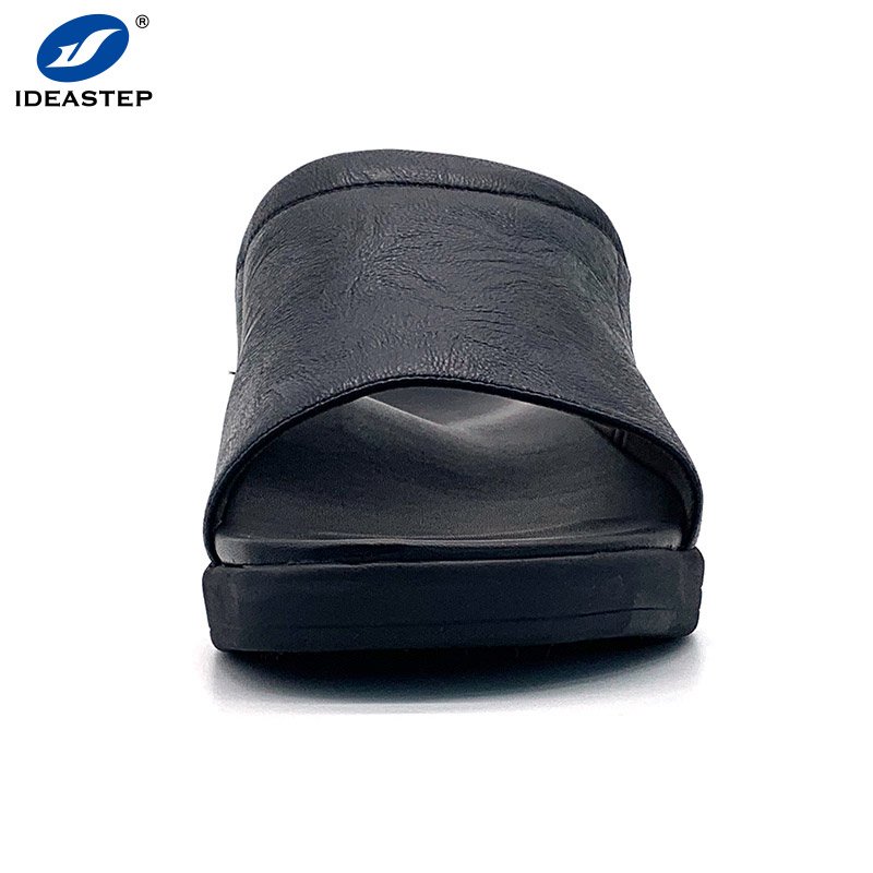 Ideastep Microfiber Leather Slides Slippers Cushionning Arch Support Sandal Absorb Shock Anti Slippery Men's Slippers