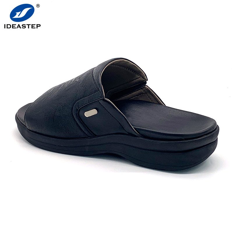 Ideastep Microfiber Leather Slides Slippers Cushionning Arch Support Sandal Absorb Shock Anti Slippery Men's Slippers