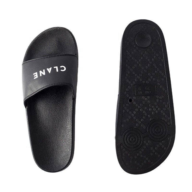 Factory Wholesale Custom Logo Size and Color PU Summer Slippers Unisex Chinese Style Mules Slide Slippers at Prices