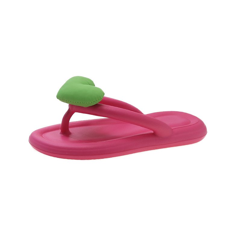 2023 summer Rainbow color super soft slippers women wear seaside beach flip-flops