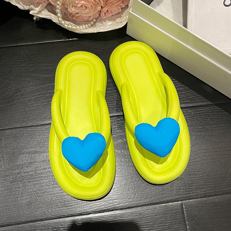 2023 summer Rainbow color super soft slippers women wear seaside beach flip-flops