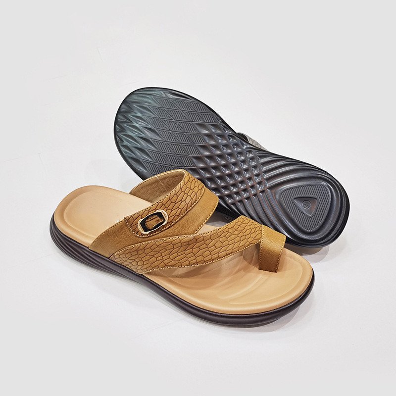 Wholesale summer leisure beach sandals outdoor man soft pu leather arabic slippers