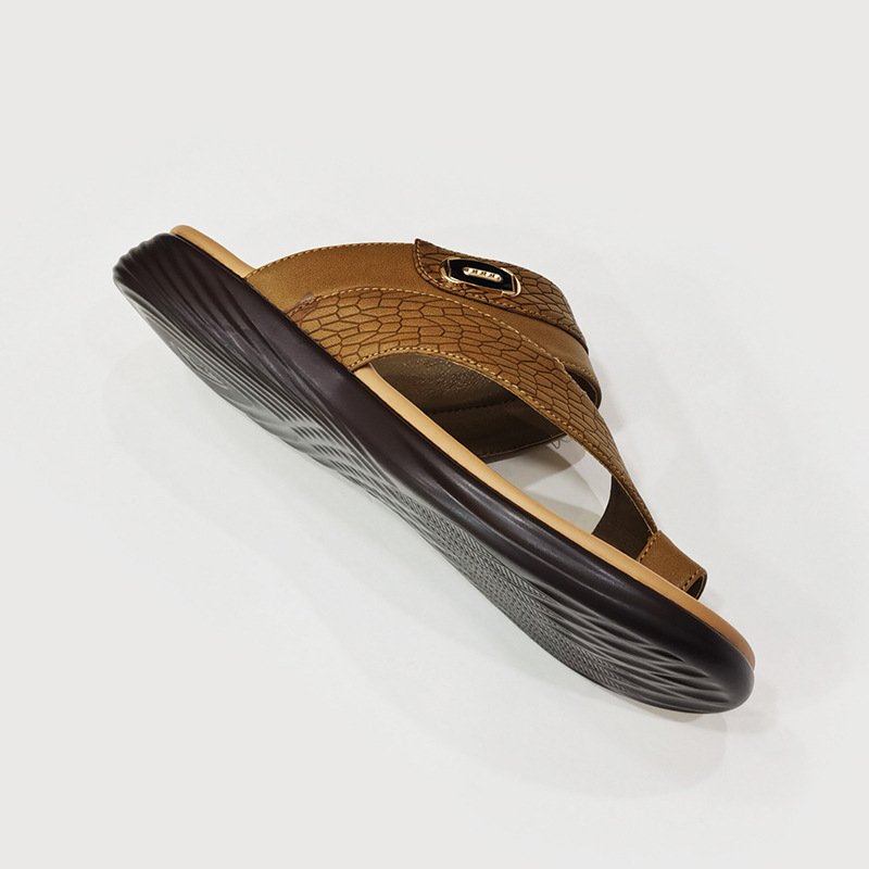 Wholesale summer leisure beach sandals outdoor man soft pu leather arabic slippers