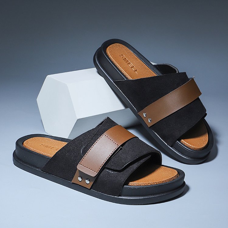 2024 Lightweight Beach Sandals Casual Classic Flat Platform Outdoor Indoor Slides Slippers for Men