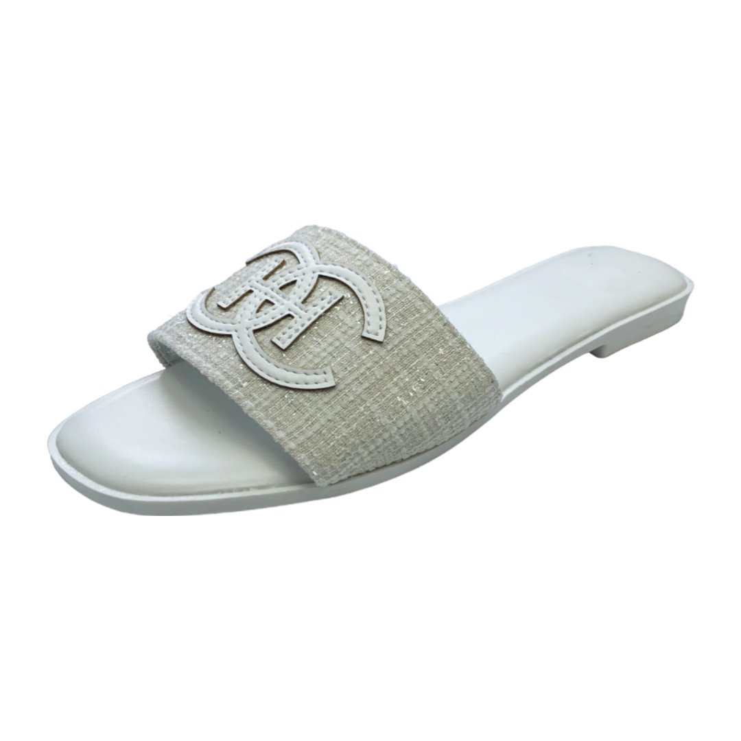 Bosirui outdoor luxury design slides slippers for women custom logo color flat sandals for ladies high quality slides for home