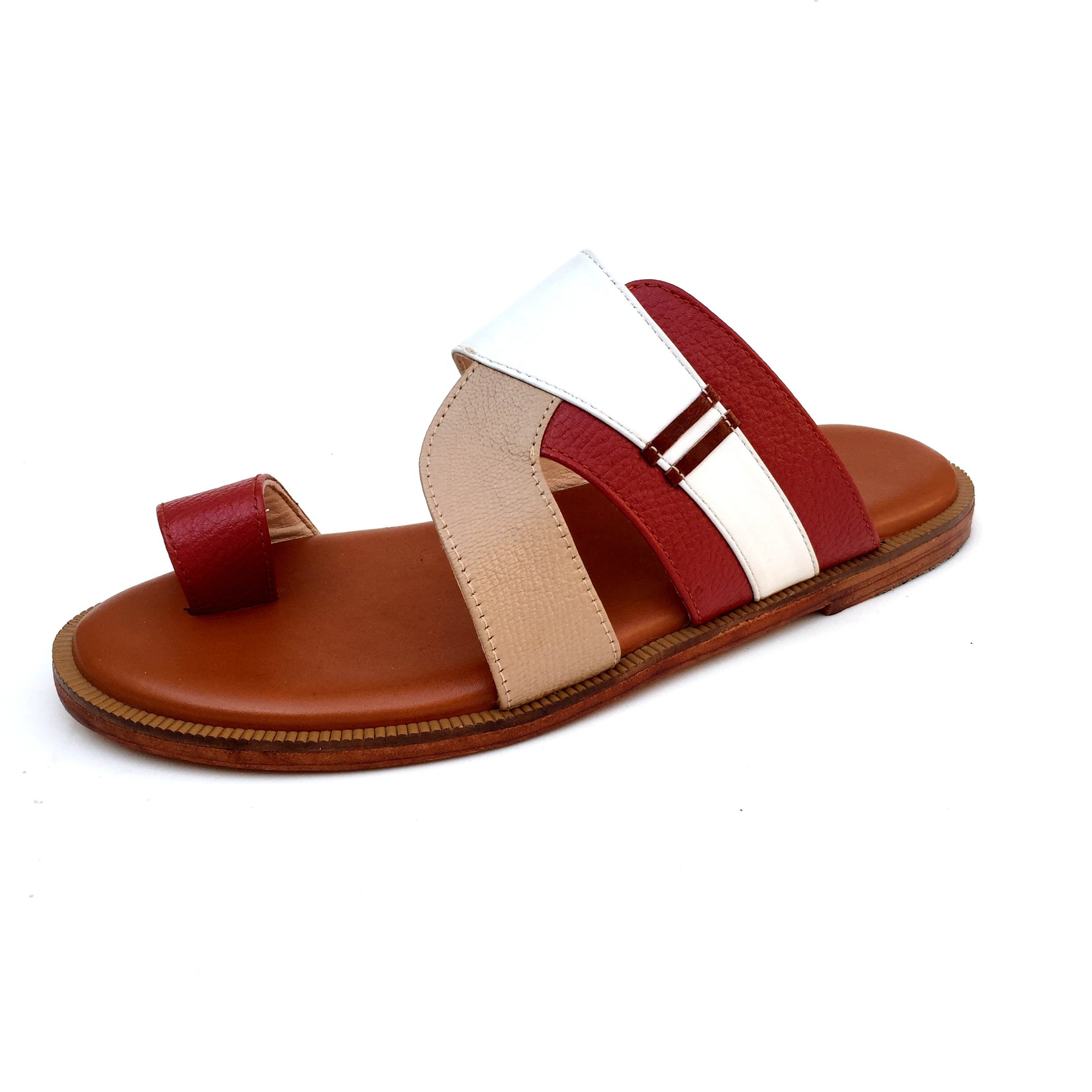 High Quality Handmade Summer Slides Genuine Leather Sandals for Men Arabian Style Footwear Quality Arabic Slippers