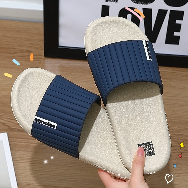 Couple Macaroon Color Concise Style Home Slippers Thick Sole shower Anti-slip Slides Outdoor waterproof Sandals