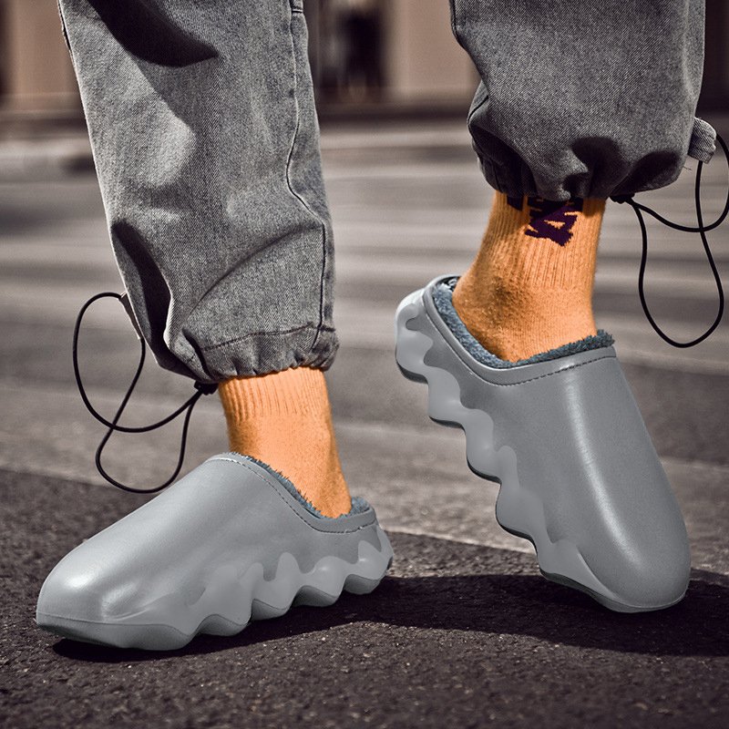 New Fashion Winter Warm Custom Printed Logo Mens Womens Fur Slippers Sandal Furry Flame Shoes With Fur Custom