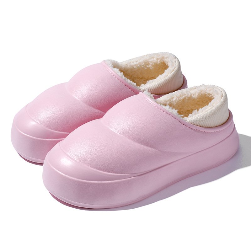 Women's Winter Cotton Slippers with Thickened EVA Design Non-Slip Warmth for Rooms High Heel Shoe