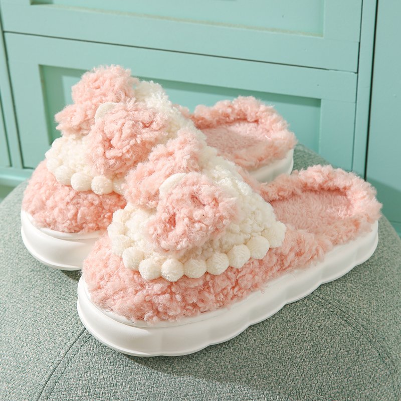 2024 New Fashion Fur Women Shoes Warm Cozy Fluffy Slides Slippers Comfort Soft Home Slippers for Women