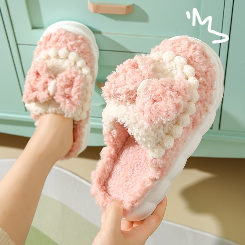 2024 New Fashion Fur Women Shoes Warm Cozy Fluffy Slides Slippers Comfort Soft Home Slippers for Women