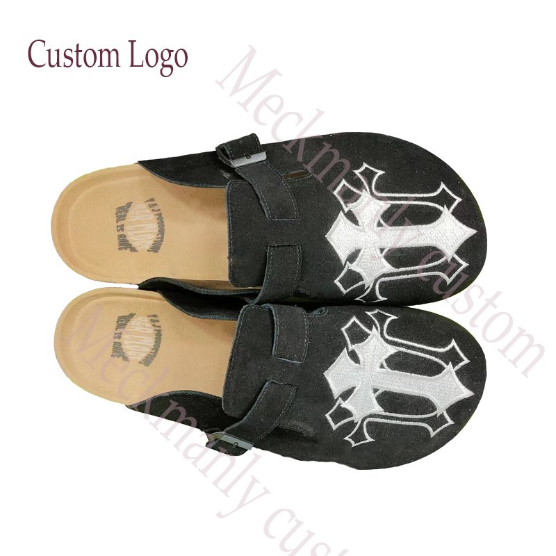 2024 Unisex Kayden Mule Backless Flats EVA Upper Slippers Sandals Cork Outsole Platform Soft Comfortable suede Shoes Men Women