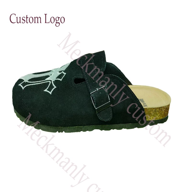 2024 Unisex Kayden Mule Backless Flats EVA Upper Slippers Sandals Cork Outsole Platform Soft Comfortable suede Shoes Men Women