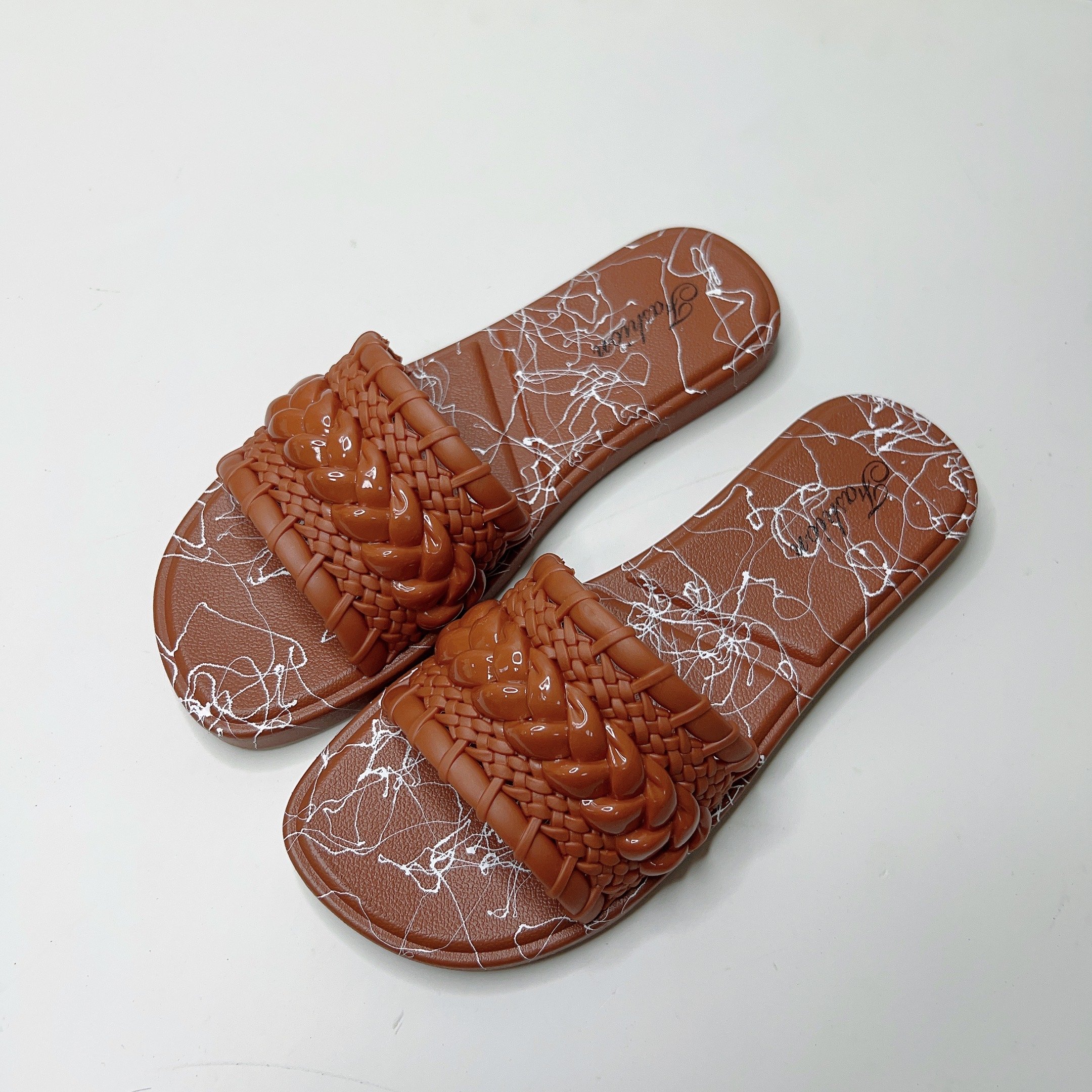Soft girl fashion beach ladies nude slides slippers fashion shoe Flats lady slipper