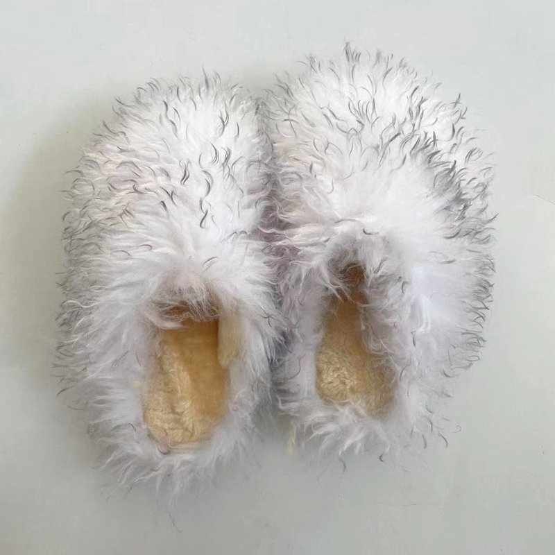 Ladies fashion Fur Slides Slippers Fluffy House Indoor Home women's designer furry Slippers Plush Slipper