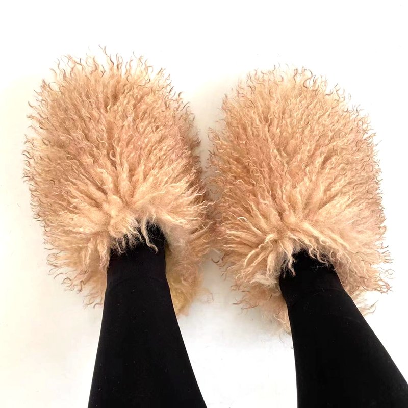 Ladies fashion Fur Slides Slippers Fluffy House Indoor Home women's designer furry Slippers Plush Slipper