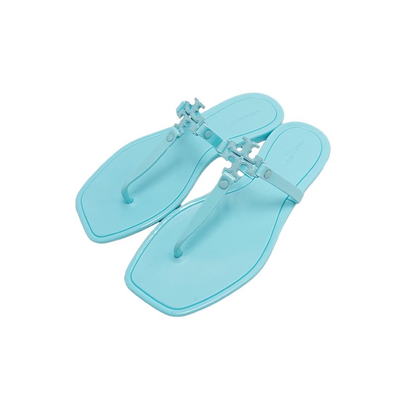 Designer Brand Shoes Female Jelly TB Sandals Summer Flat Beach Slide Women Flip Flop Sandals